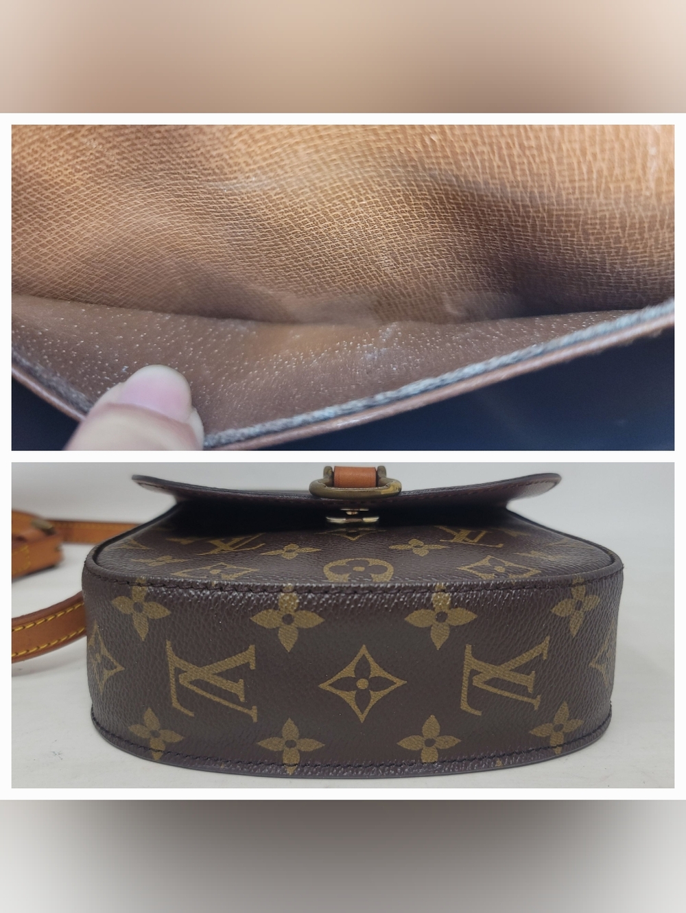 Louis Vuitton Saint Cloud PM Monogram Leather Crossbody Hand Bag Authentic - Picture 9 of 15